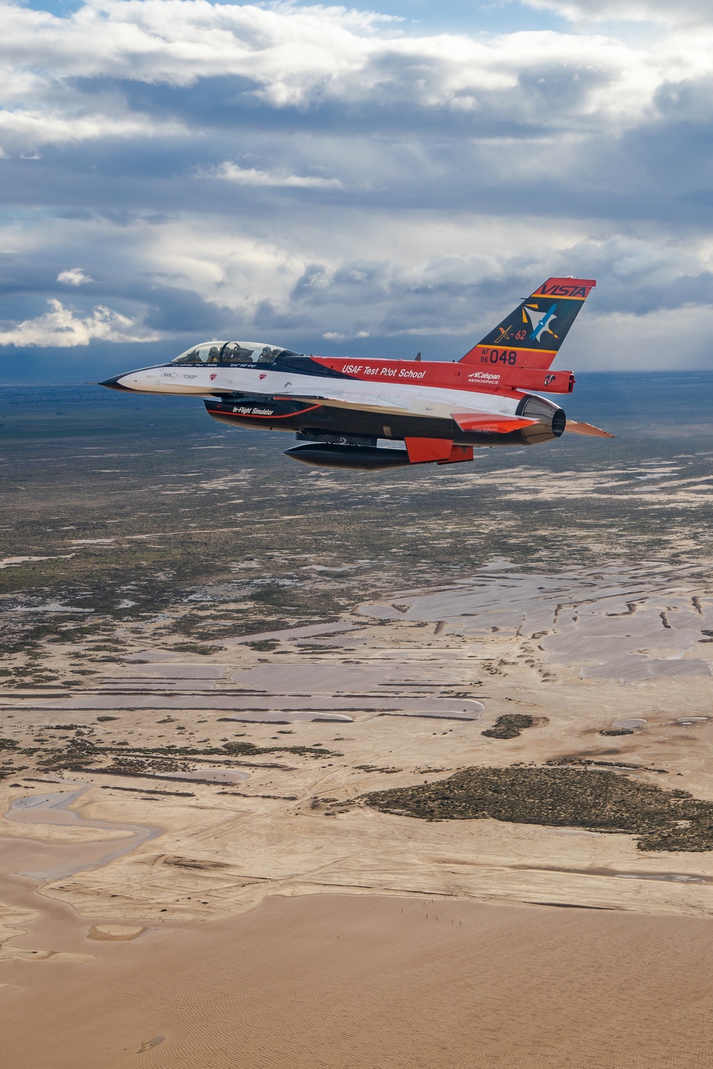 X-62 VISTA soars over Edwards AFB