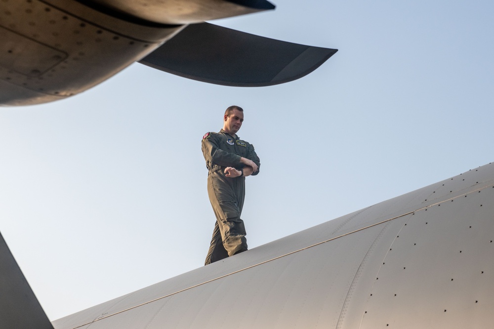 Configuring a U.S. Air Force C-130J for a static-jump line with Bangladesh partners