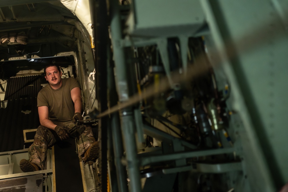 Configuring a U.S. Air Force C-130J for a static-jump line with Bangladesh partners