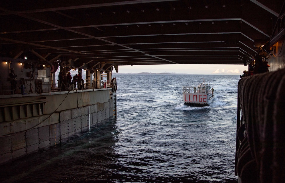 USS Gunston Hall conducts small boat operations with Le Bataillon de Fusiliers Marins (BFM) Détroyat and Swedish and Finnish Marines during Steadfast Defender 24