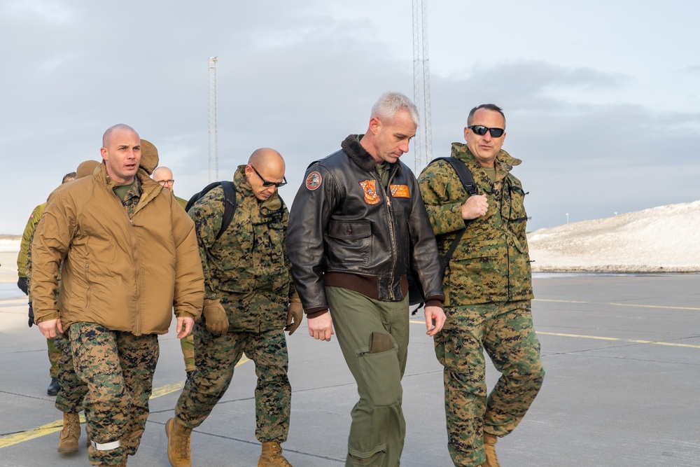 Leaders from the 2nd Marine Aircraft Wing visit U.S. Marines and members of the Royal Norwegian Air Force in Norway in preparation for Exercise Nordic Response 24