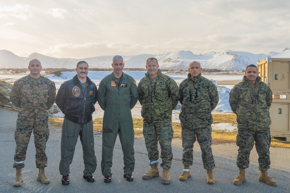 Leaders from the 2nd Marine Aircraft Wing visit U.S. Marines and members of the Royal Norwegian Air Force in Norway in preparation for Exercise Nordic Response 24