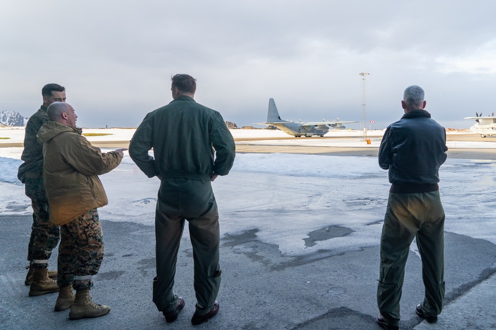 Leaders from the 2nd Marine Aircraft Wing visit U.S. Marines and members of the Royal Norwegian Air Force in Norway in preparation for Exercise Nordic Response 24