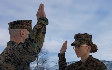 U.S. Marines reenlist in Norway during Exercise Nordic Response 24