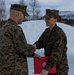 U.S. Marine with 2nd Marine Aircraft Wing reenlists in Norway