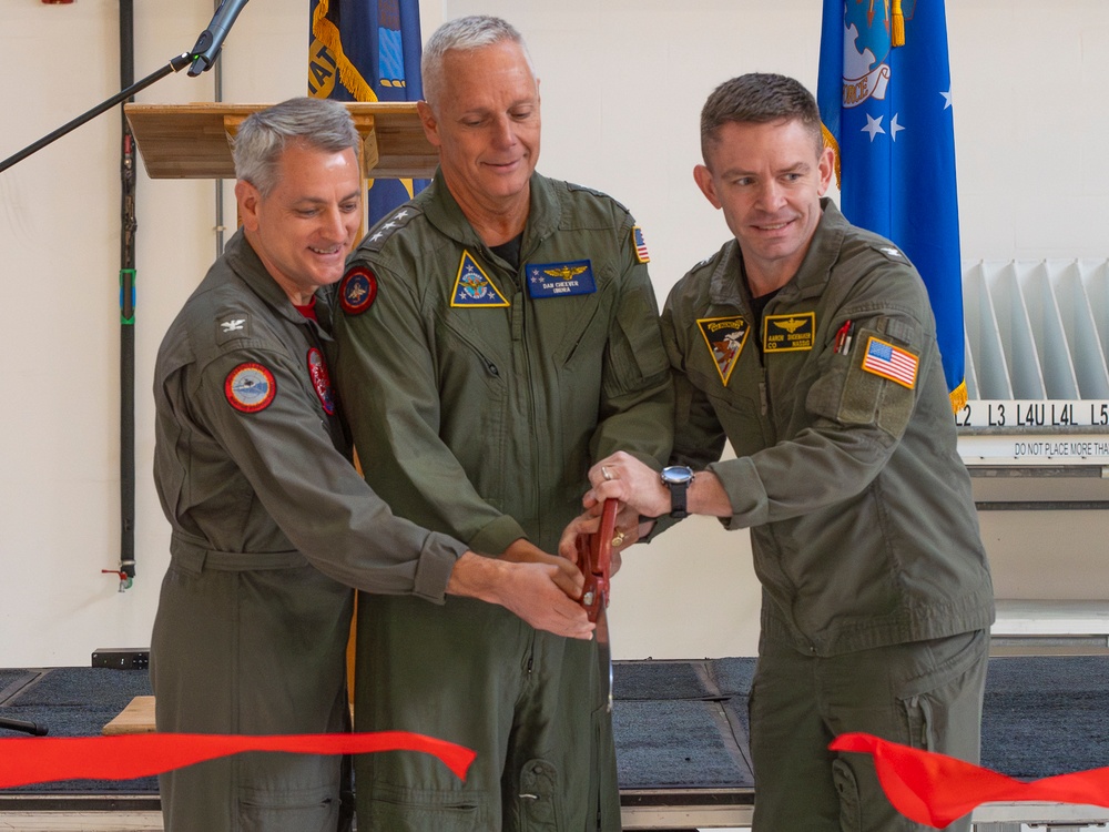 Airboss Vice. Adm. Cheever Opens New Triton Hangar at NASSIG