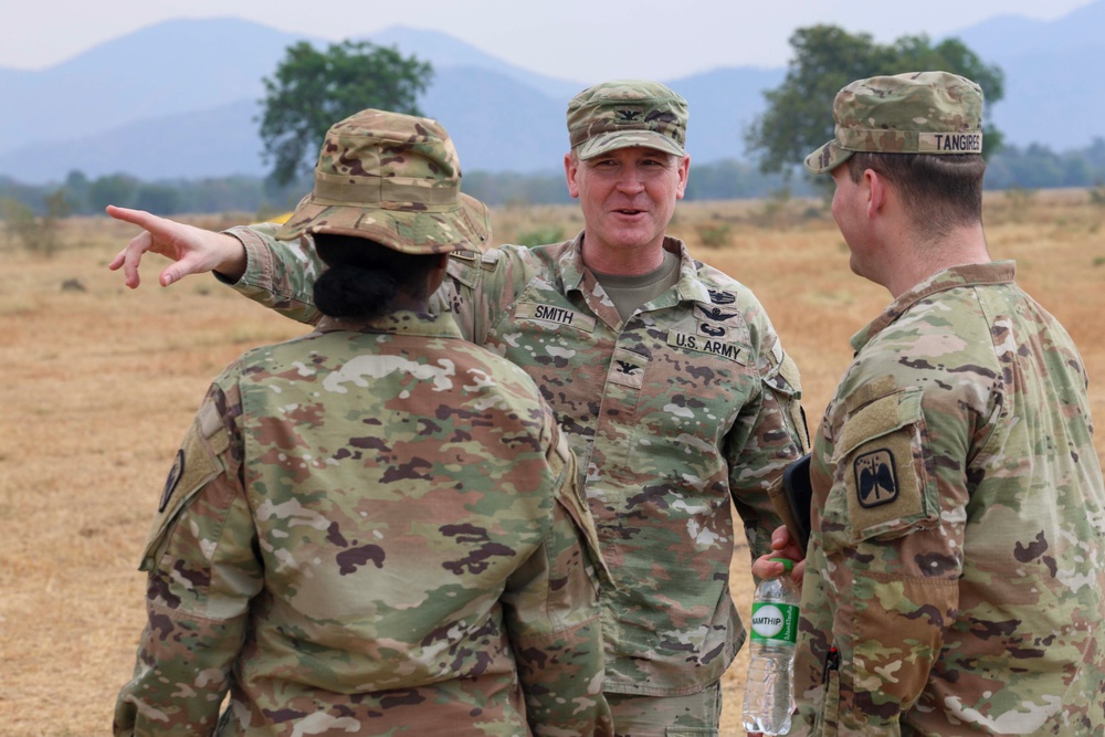 16th CAB Commander, Col. Derek A. Smith, visits 2-158th Assault Helicopter Battalion’s Forward arming and refueling point (FARP)