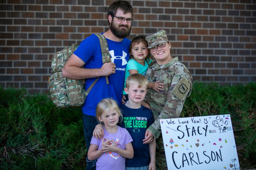 Soldiers with the 109th Regional Support Group return from a nine-month deployment