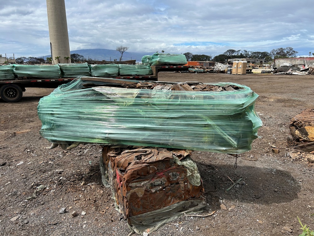 Lahaina metal debris bailed