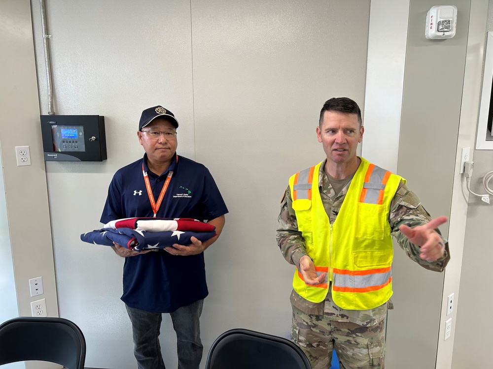 USACE transfers temporary elementary school to Department of Education