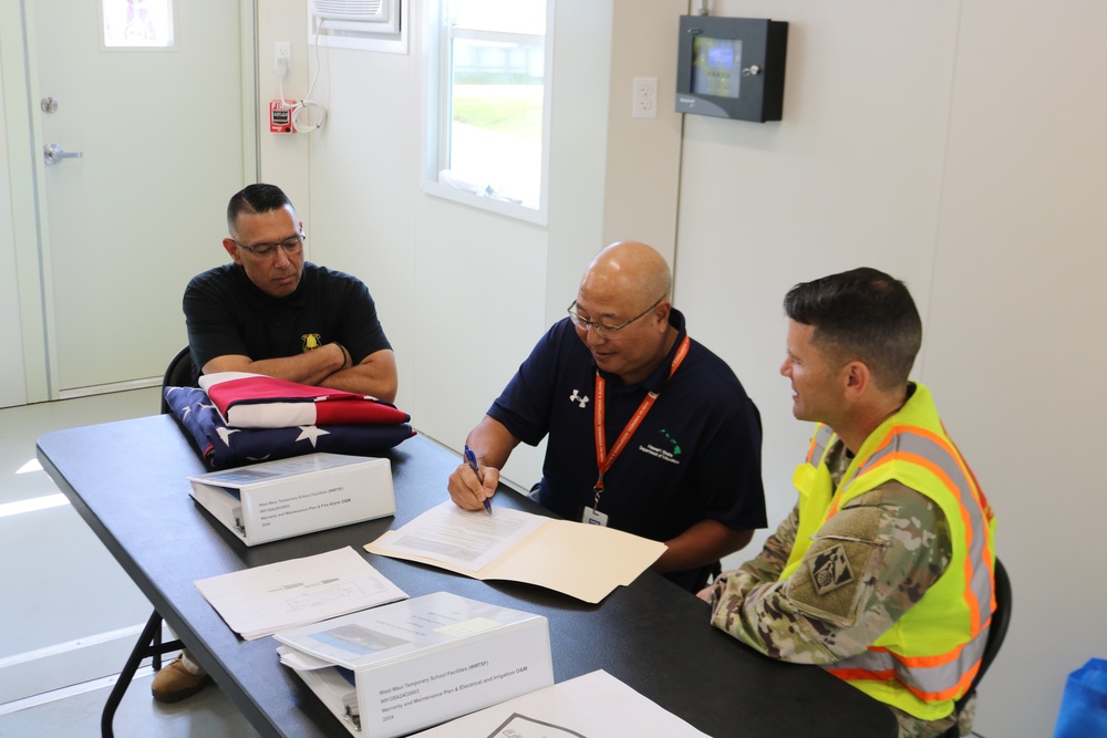 USACE transfers temporary elementary school to Department of Education