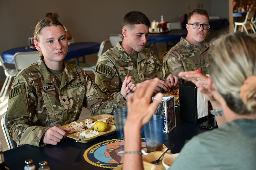 Commanding General Shawley Shares Lunch and Conversations with Soldiers