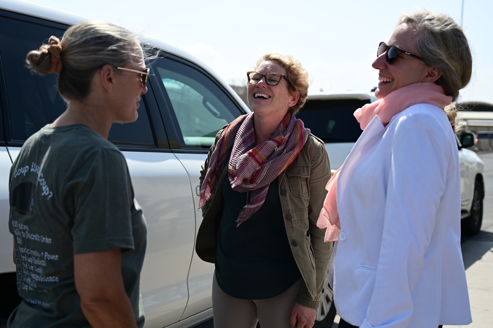 Commanding General Jami Shawley and Congressional Delegates Share in laughs