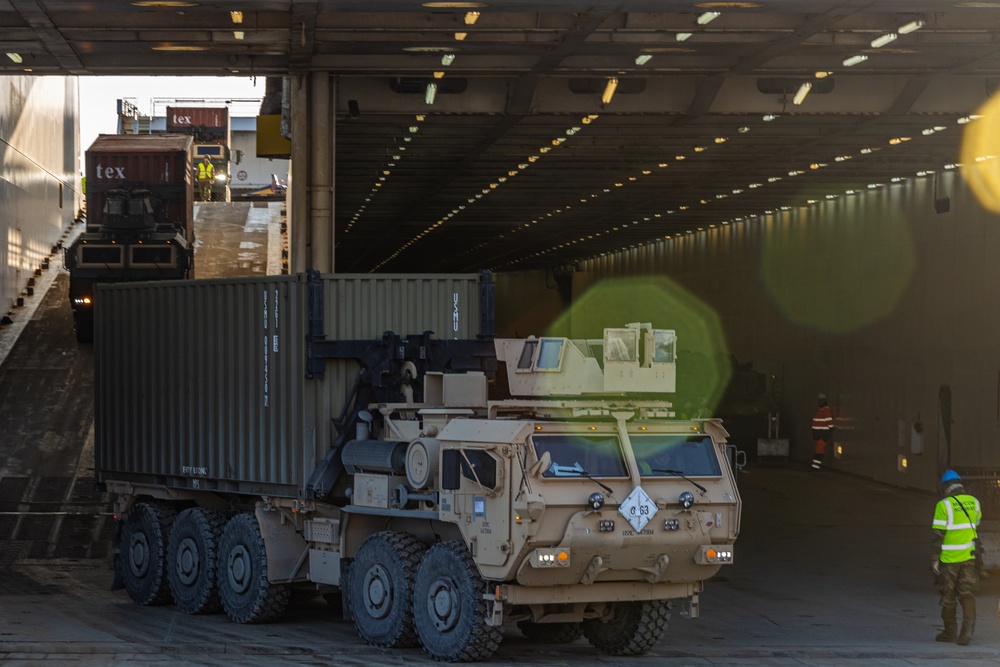 Nordic Response 24: Maritime Preposition Force Pier Offload in Talvik Norway