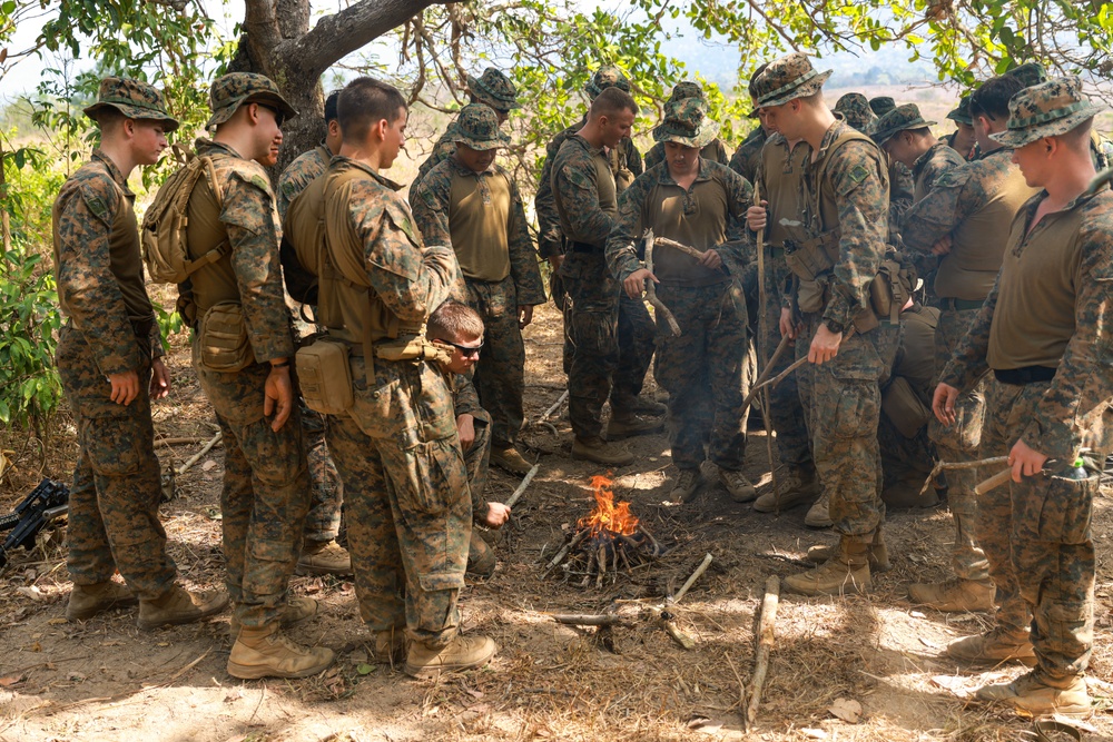 Royal Thai Marines Teach 15th MEU Marines About Jungle Survival