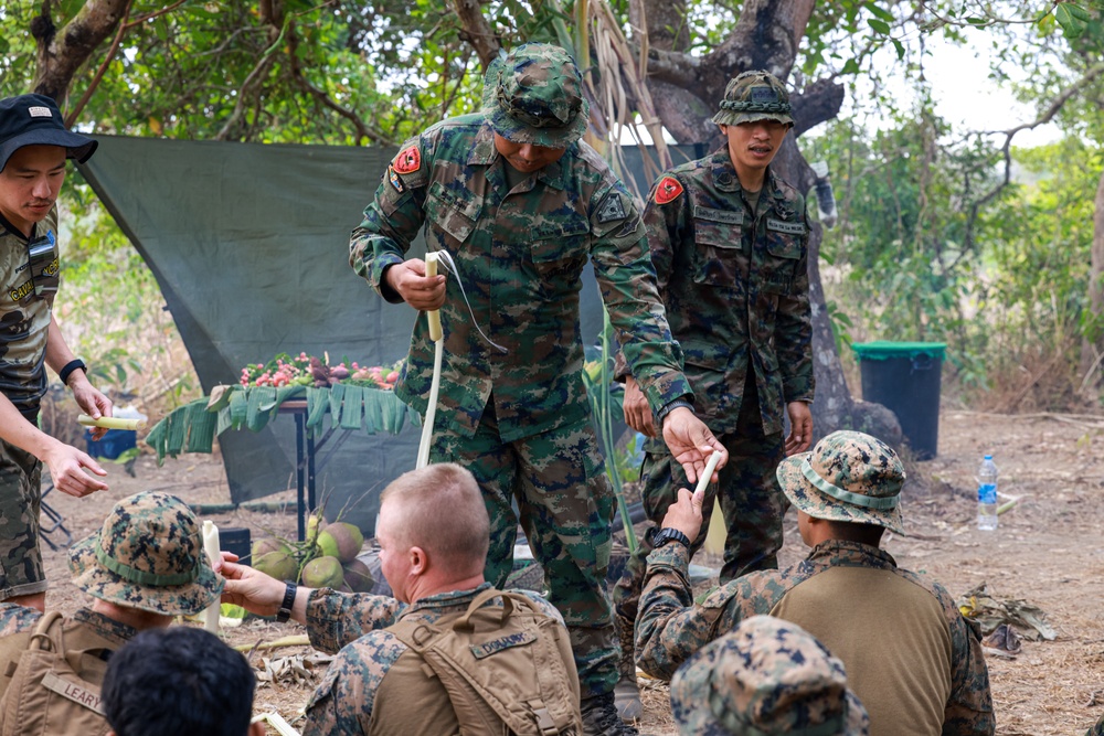 Royal Thai Marines Teach 15th MEU Marines About Jungle Survival