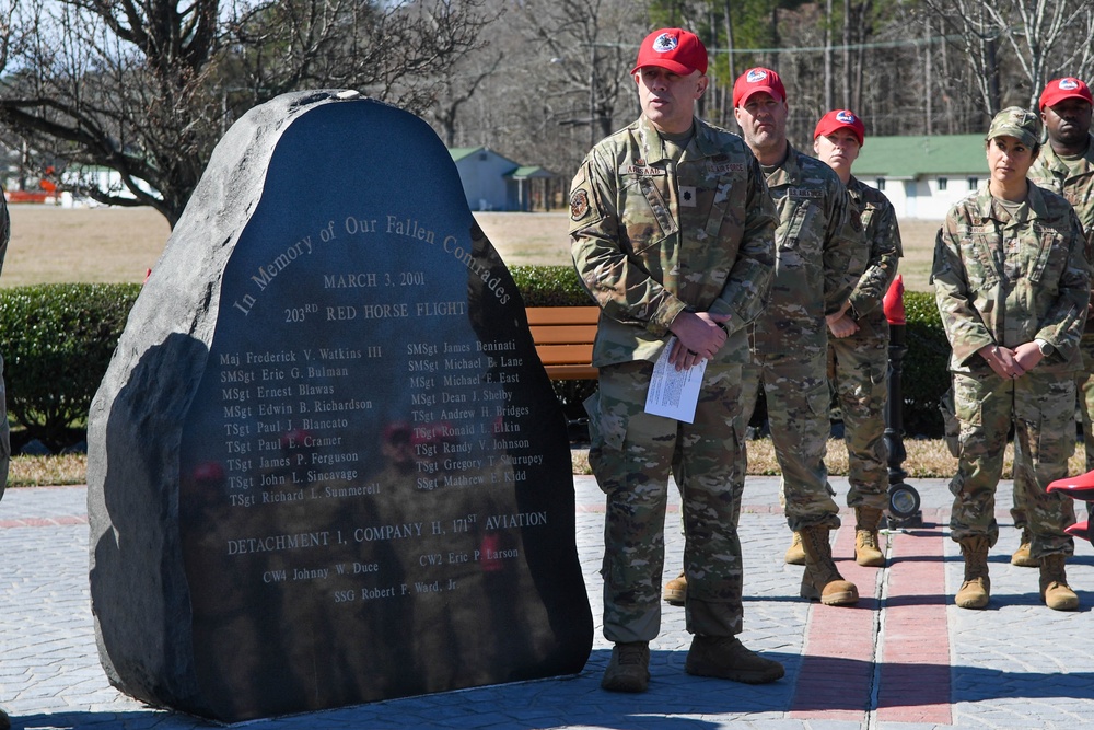 203rd RED HORSE honors fallen Airmen during memorial service