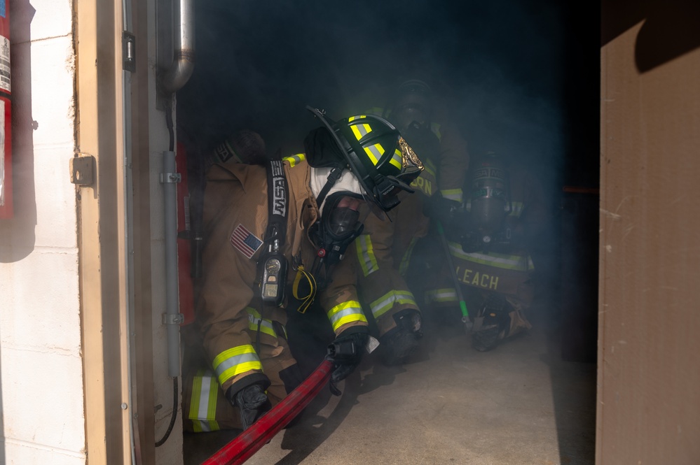 182nd Airlift Wing Firefighters Execute Structural Drill