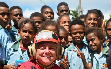 U.S. Coast Guard Cutter Harriet Lane crew visit Vanuatu schools