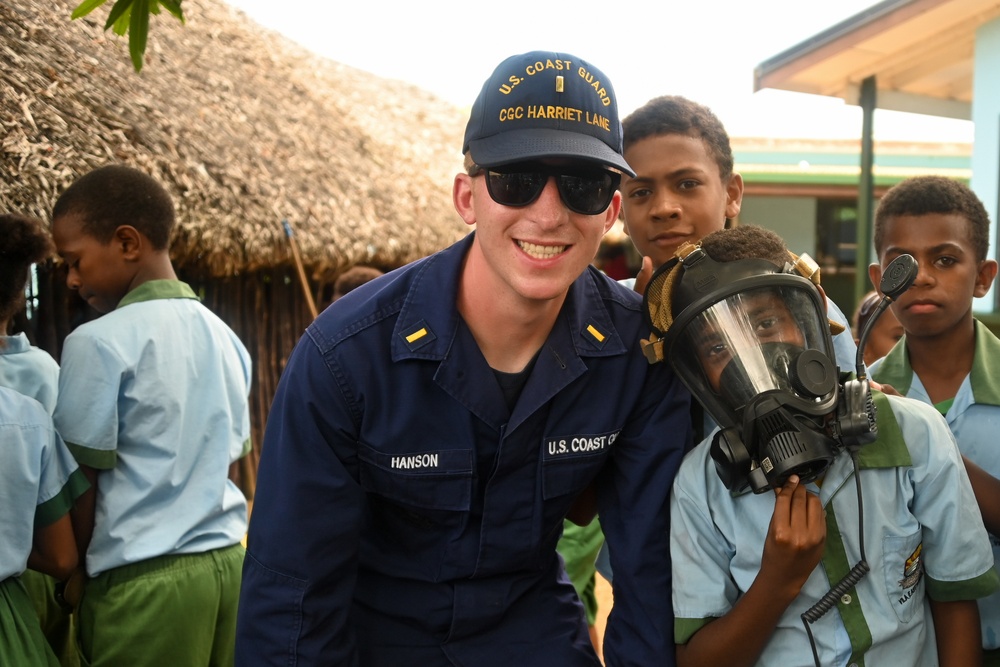 U.S. Coast Guard Cutter Harriet Lane crew visit Vanuatu schools