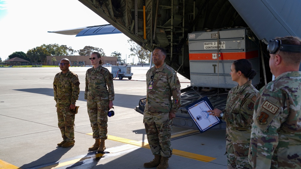 Crew Chief Surprised with Promotion on Flight Line