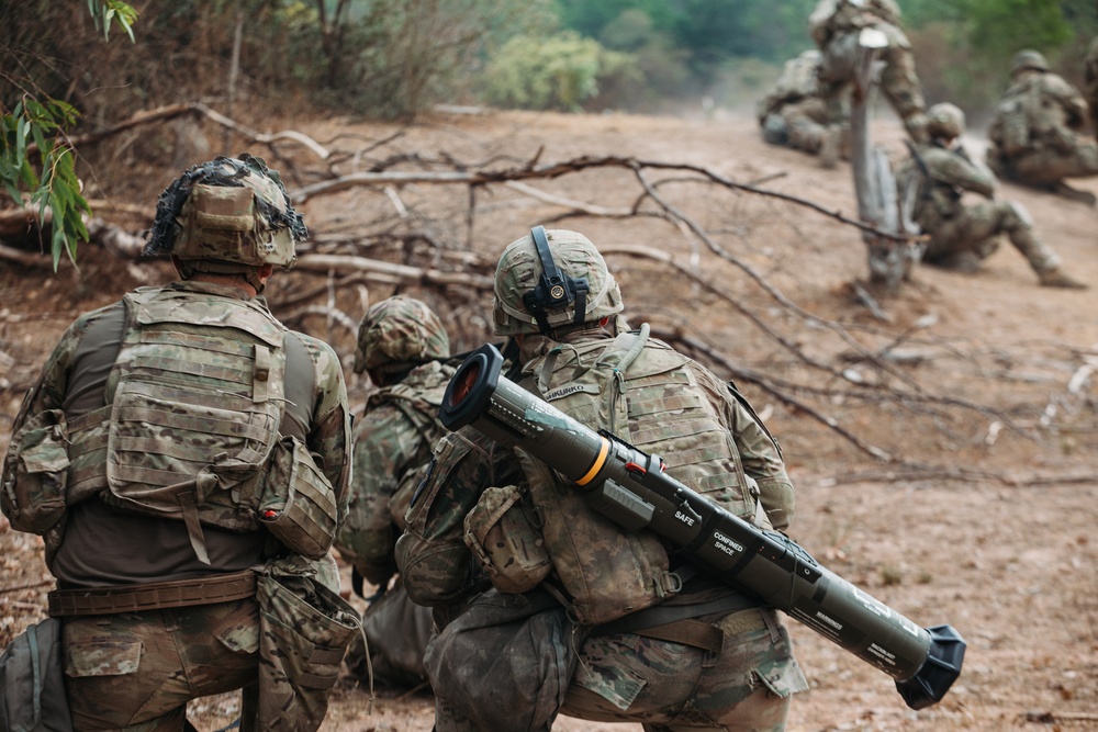 2-2 SBCT squad live fire exercise in Sa Kaeo Province for Cobra Gold 2024