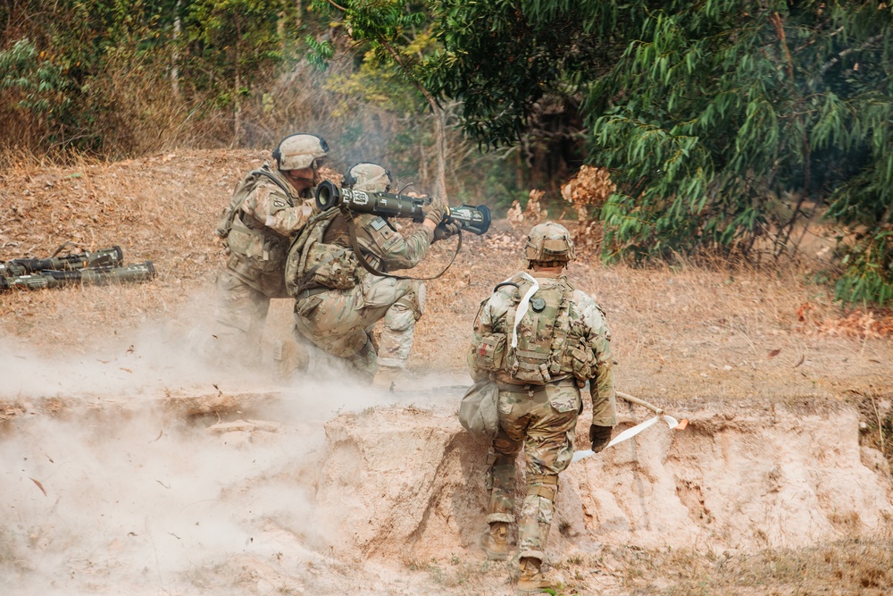 2-2 SBCT squad live fire exercise in Sa Kaeo Province for Cobra Gold 2024