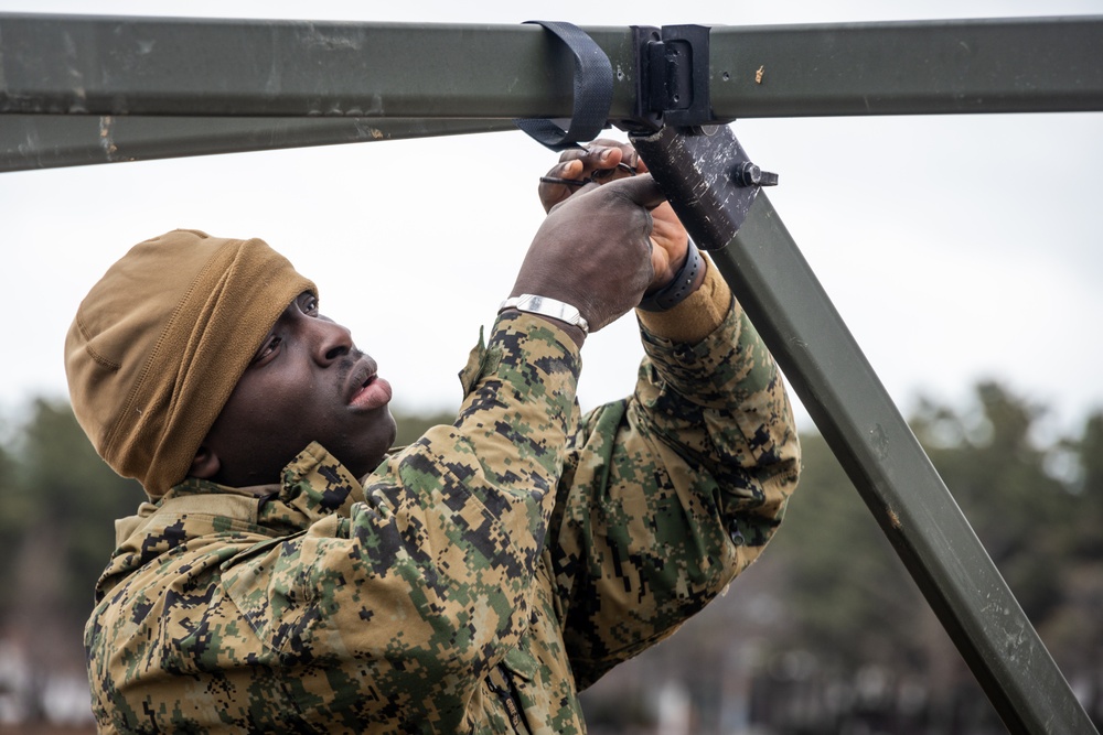 1st MARDIV Marines build command post for Freedom Shield 24