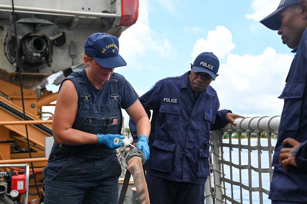 U.S. Coast Guard Cutter Harriet Lane crew engage with Vanuatu community, partners