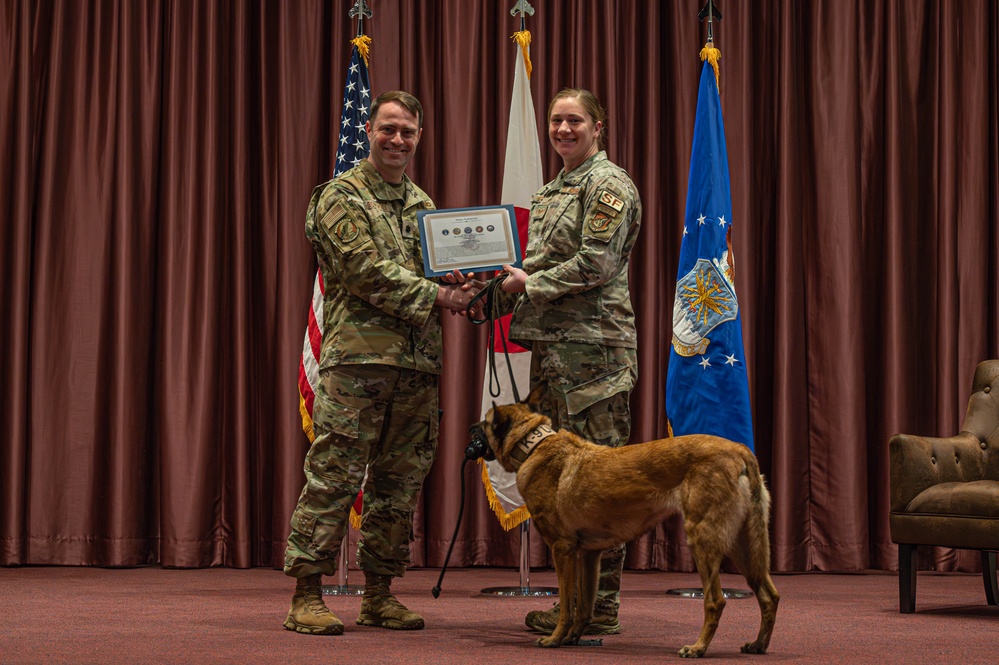 374th SFS hosts retirement ceremony for MWD Fflorida