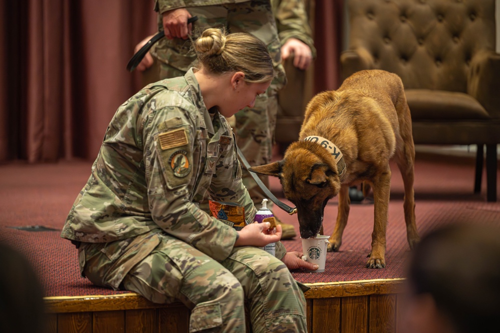374th SFS hosts retirement ceremony for MWD Fflorida