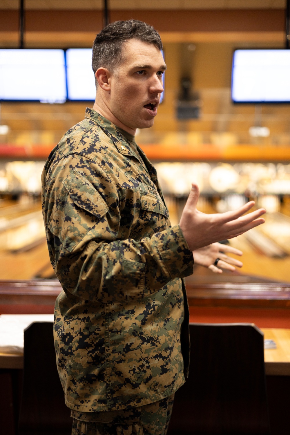 Marines gather for active duty fund drive in support of the Navy-Marine Corps Relief Society