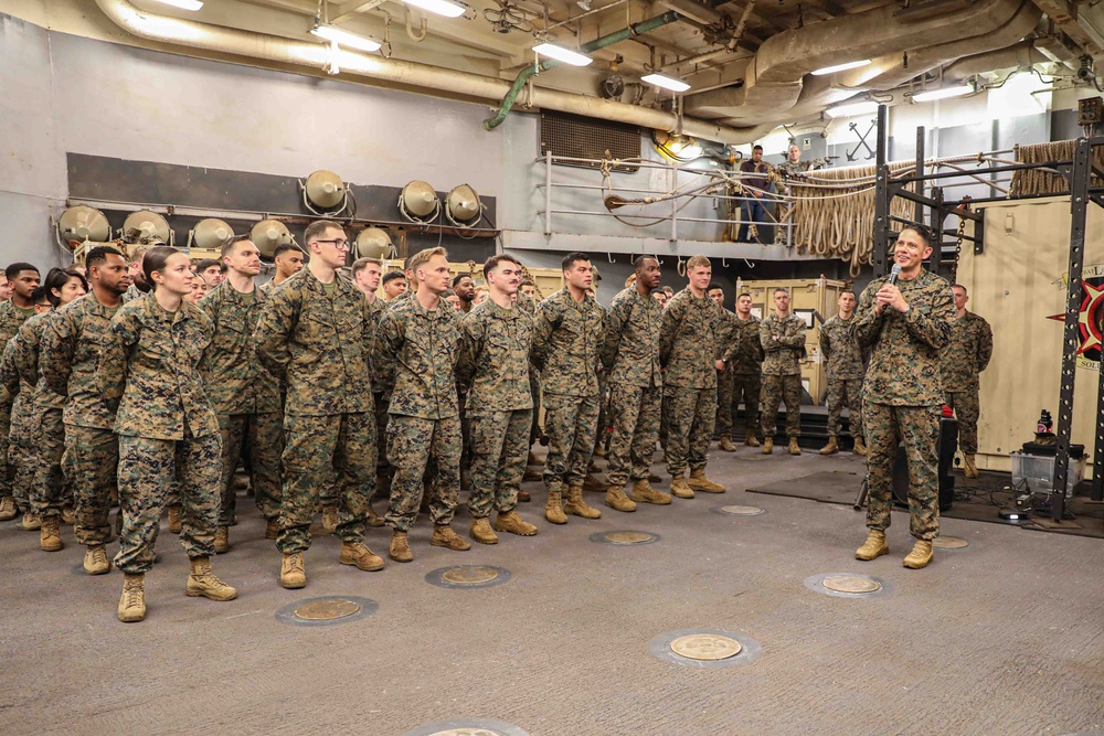 USS Carter Hall (LSD 50) Hosts Sergeant Major of the Marine Corps in Souda Bay, Greece, March 1, 2024