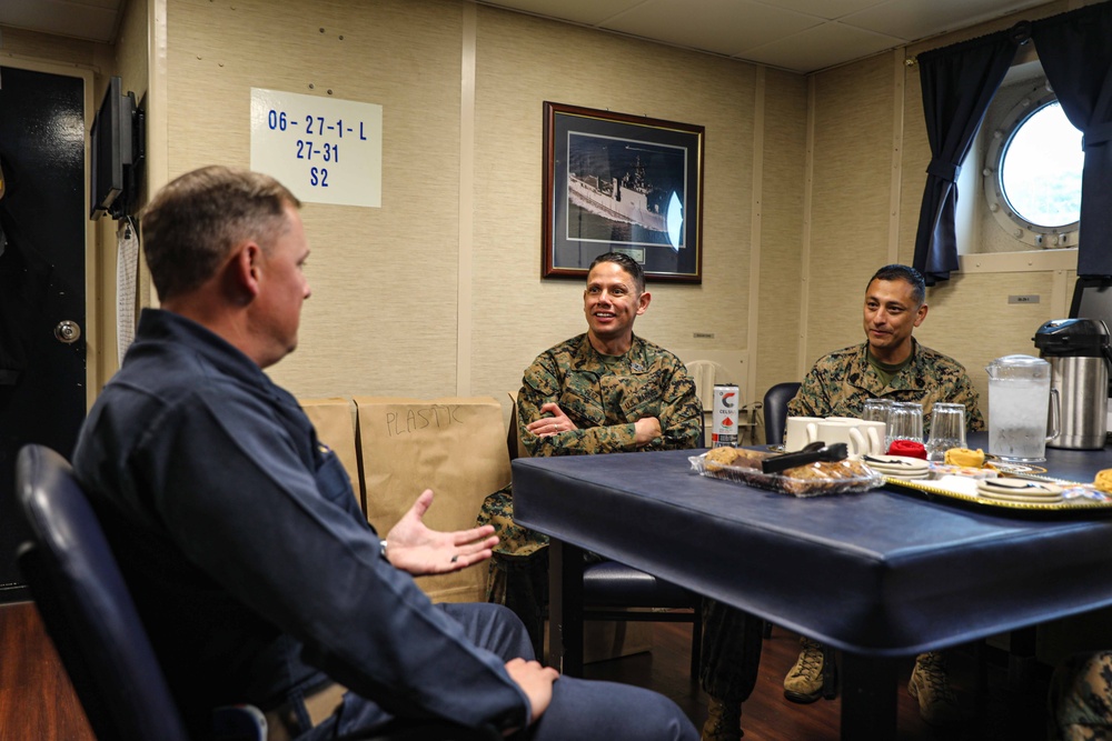 USS Carter Hall (LSD 50) Hosts Sergeant Major of the Marine Corps in Souda Bay, Greece, March 1, 2024