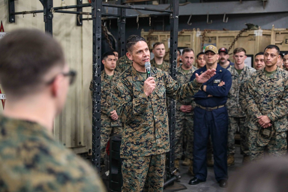 USS Carter Hall (LSD 50) Hosts Sergeant Major of the Marine Corps in Souda Bay, Greece, March 1, 2024