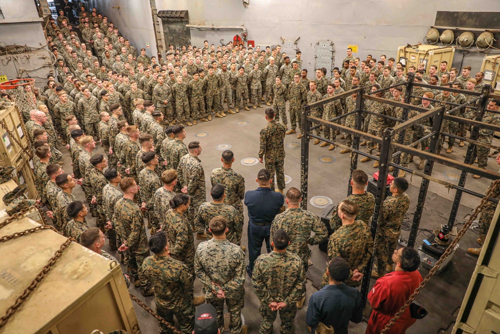 USS Carter Hall (LSD 50) Hosts Sergeant Major of the Marine Corps in Souda Bay, Greece, March 1, 2024