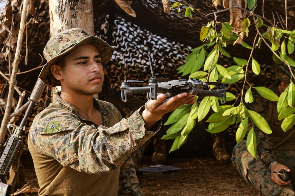 15th MEU Marines Call for Fire with SUAS During Cobra Gold 2024