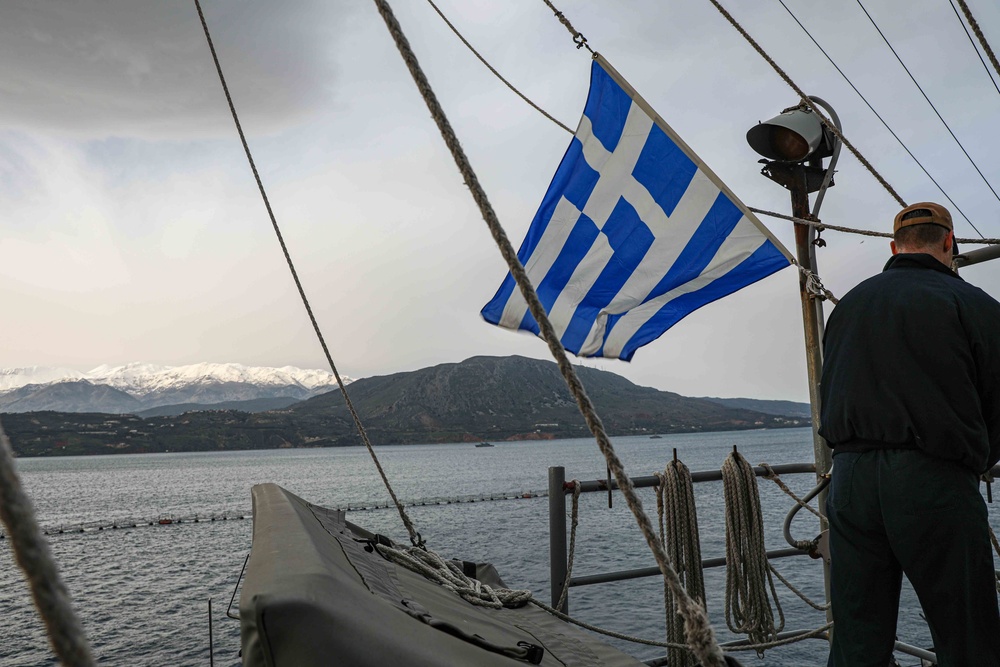 USS Carter Hall (LSD 50) Arrives at Souda Bay, Greece, Feb. 29, 2024