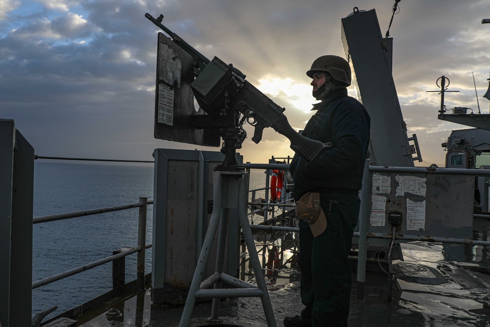 USS Carter Hall (LSD 50) Departs Souda Bay, Greece, March 2, 2024