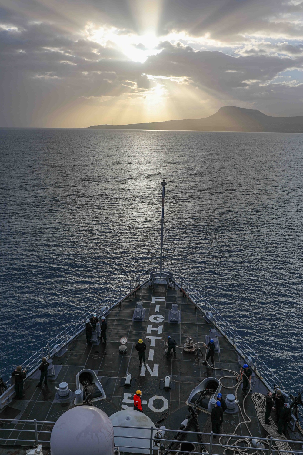 USS Carter Hall (LSD 50) Departs Souda Bay, Greece, March 2, 2024