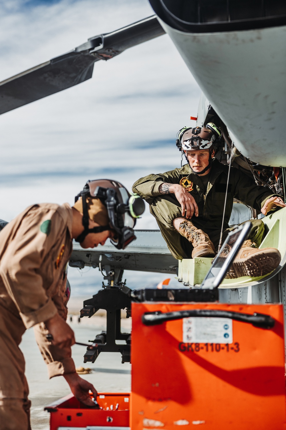 HMLA-267 Marines conduct maintenance on light attack helicopters during SLTE 2-24