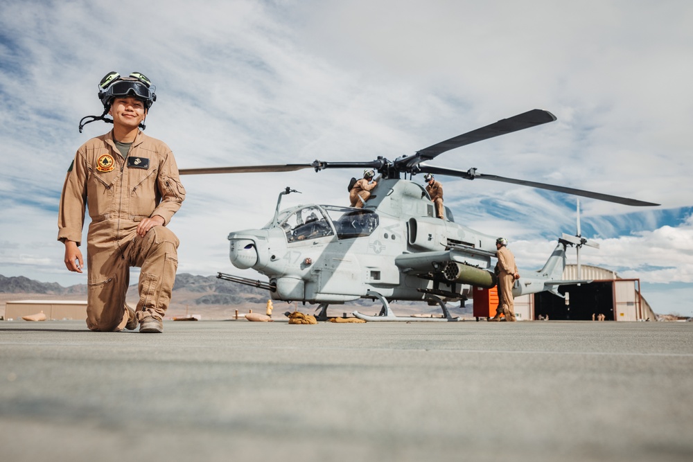 HMLA-267 Marines conduct maintenance on light attack helicopters during SLTE 2-24