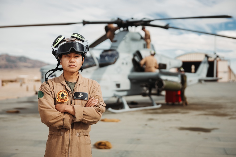 HMLA-267 Marines conduct maintenance on light attack helicopters during SLTE 2-24