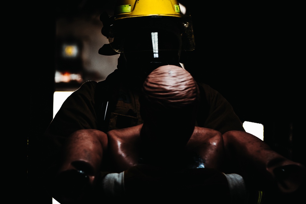 Expeditionary firefighting and rescue Marines conduct drills to maintain readiness in support of SLTE 2-24