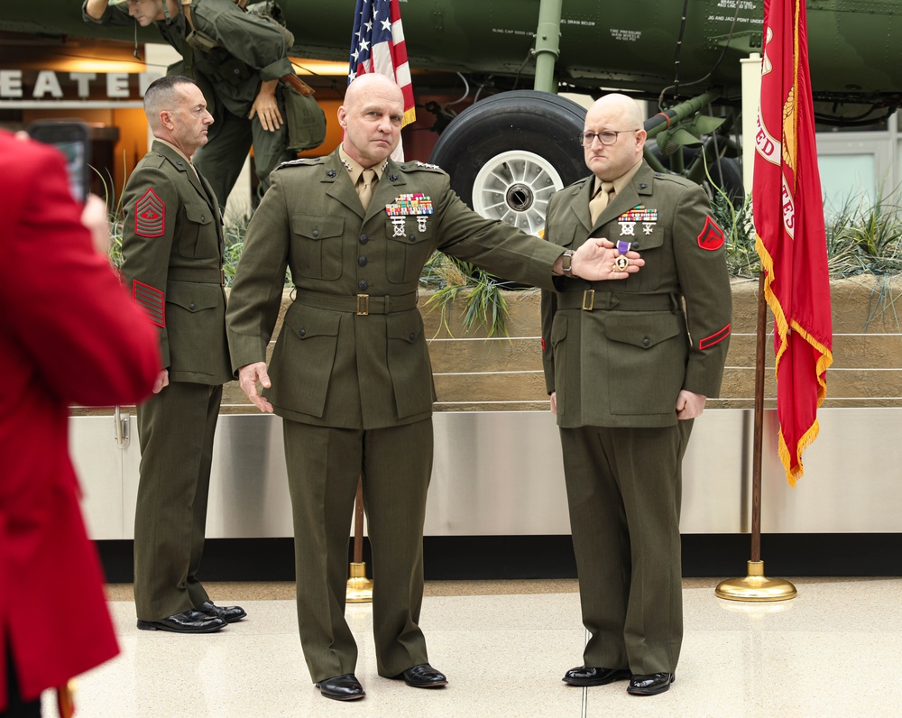 Retired Lance Cpl. Williams awarded Purple Heart
