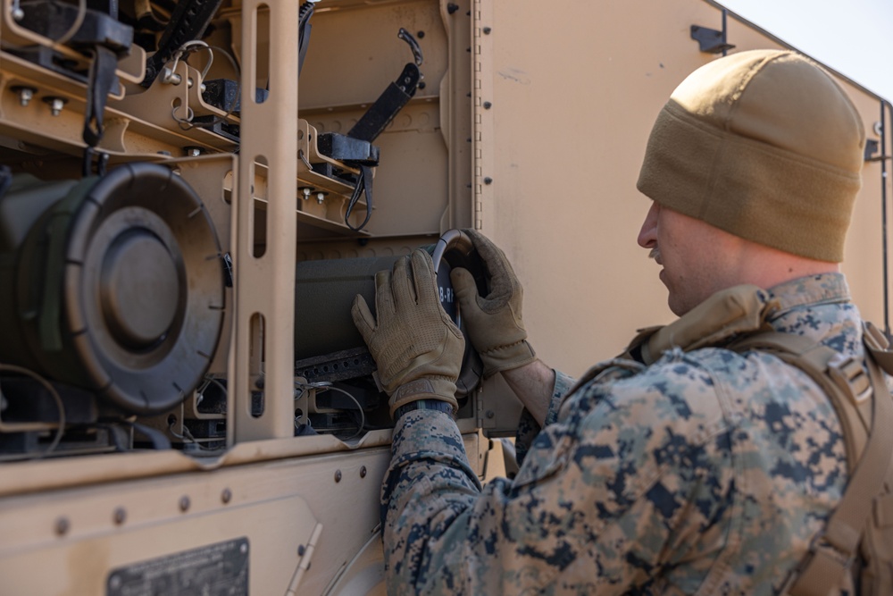 Marines with Anti-Tank Training Company, 2/24 conduct missile and machine gun range