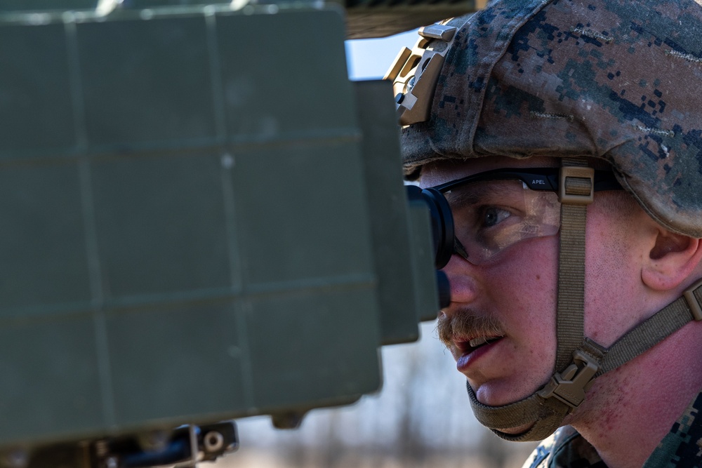 Marines with Anti-Tank Training Company, 2/24 conduct missile and machine gun range