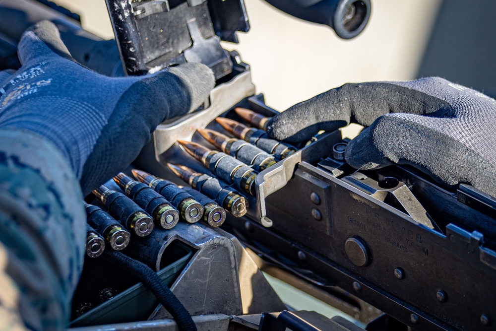 Marines with Anti-Tank Training Company, 2/24 conduct missile and machine gun range