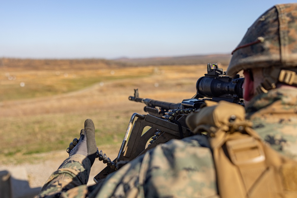 Marines with Anti-Tank Training Company, 2/24 conduct missile and machine gun range