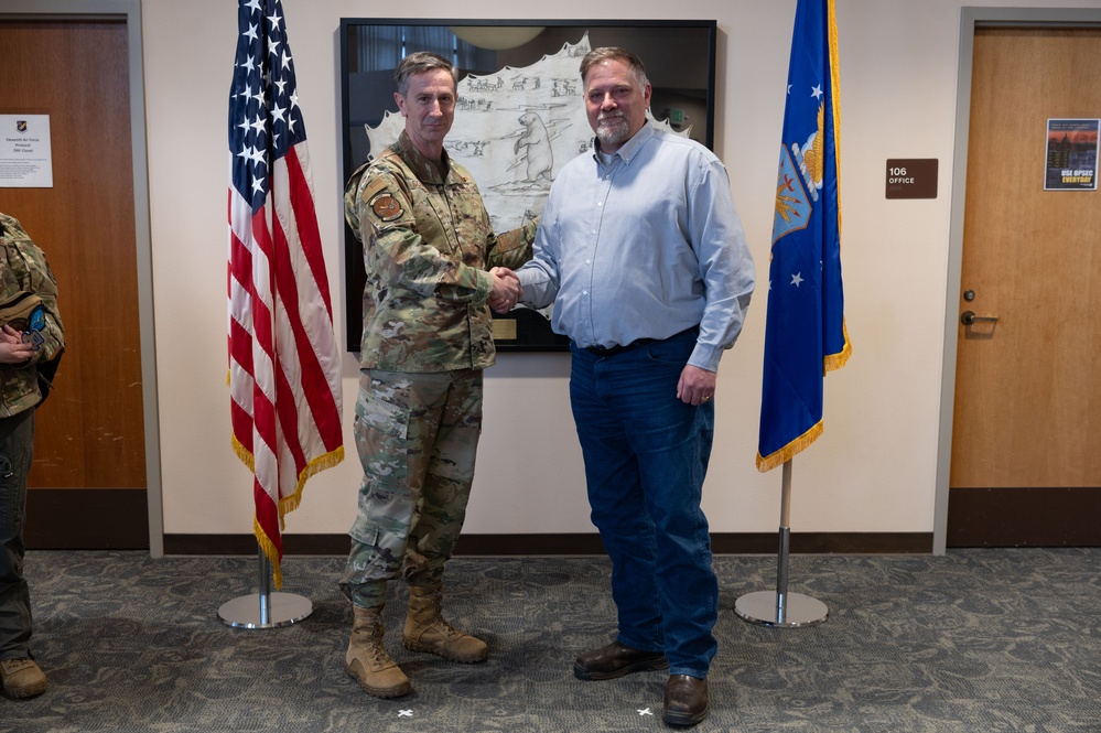 Pacific Air Forces commander Gen. Schneider visits Joint Base Elmendorf-Richardson